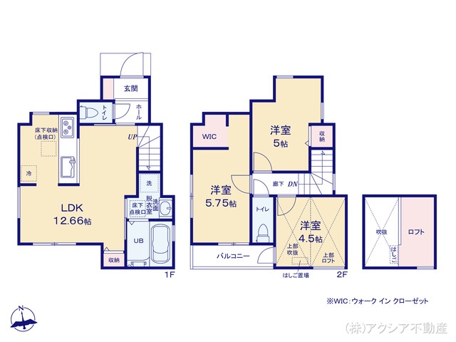 東京都府中市西府町5丁目の新築戸建て 3LDK間取図 ※図面と異なる場合は現況を優先