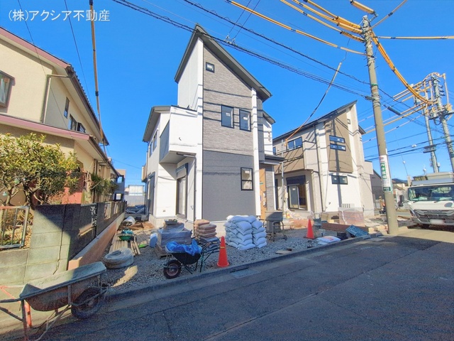 東京都府中市朝日町1丁目の新築戸建て外構写真 2026年2月18日撮影