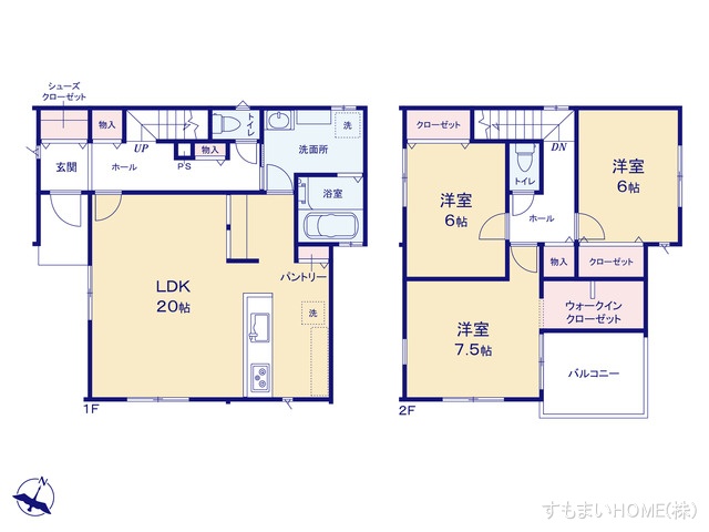 愛知県豊田市秋葉町７丁目の新築戸建て 3LDK間取図 ※図面と異なる場合は現況を優先