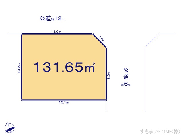 愛知県安城市美園町１丁目の土地 区画図 ※図面と異なる場合は現況を優先