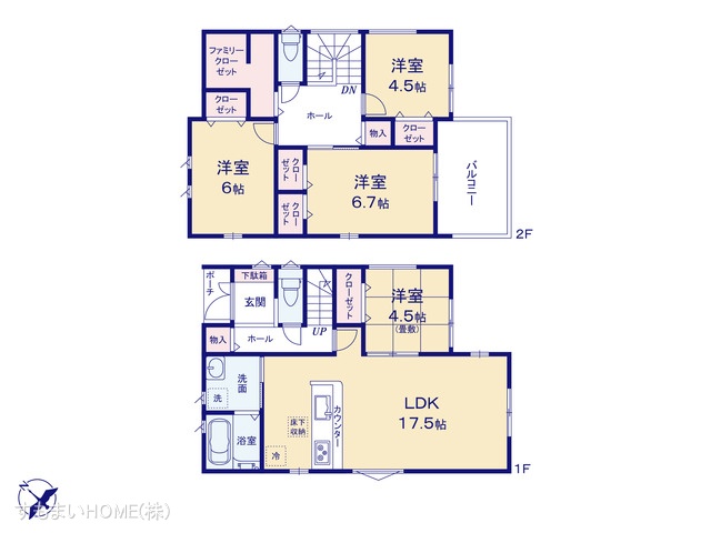 愛知県豊田市市木町1丁目の新築戸建て 4LDK間取図 ※図面と異なる場合は現況を優先
