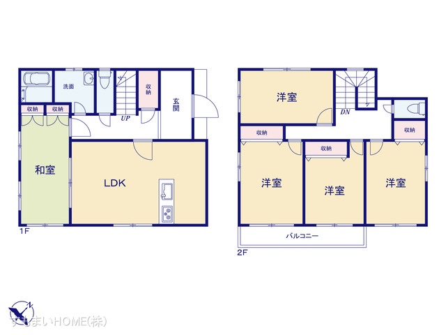 愛知県豊田市若林東町上ノ田の中古戸建て 5LDK間取図 ※図面と異なる場合は現況を優先