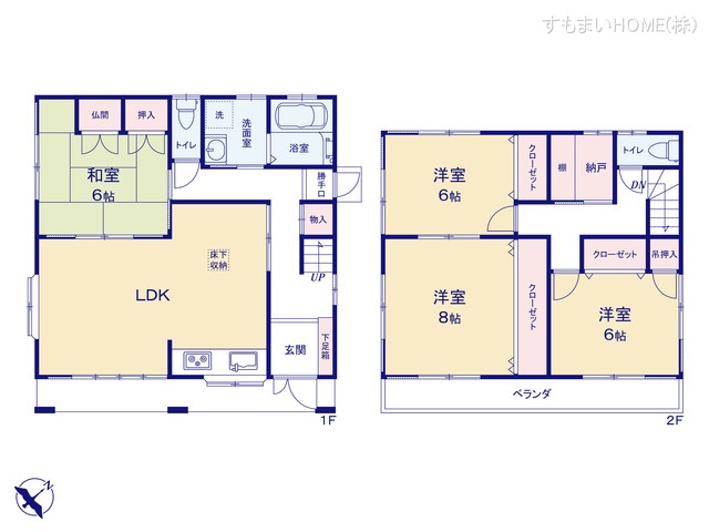 愛知県豊田市寿町６丁目の中古戸建て 4LDK間取図 ※図面と異なる場合は現況を優先