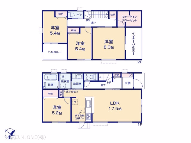新築戸建て 豊田市新町 1号棟 間取図