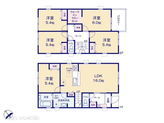 愛知県豊田市高美町5丁目の新築戸建て 5LDK間取図 ※図面と異なる場合は現況を優先