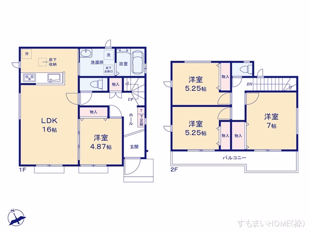 新築戸建て 安城市美園町 E号棟 間取図
