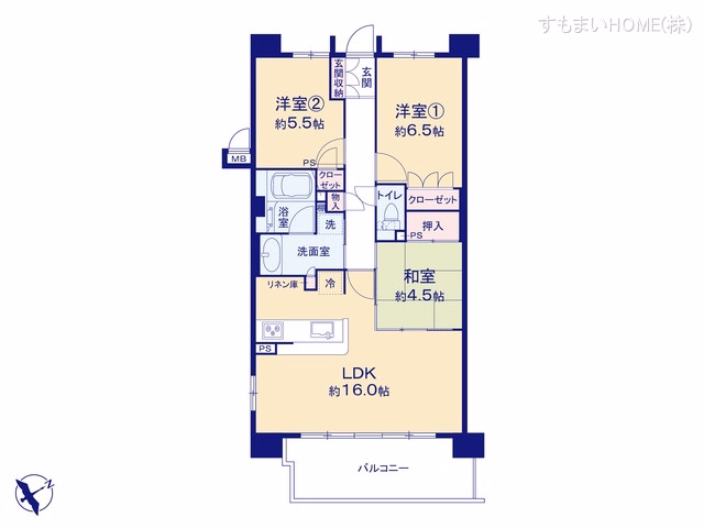 中古マンション メイツ安城リフレビア 間取図