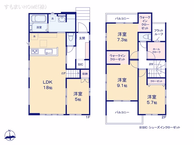 豊田市美里3丁目(戸建)01 間取図