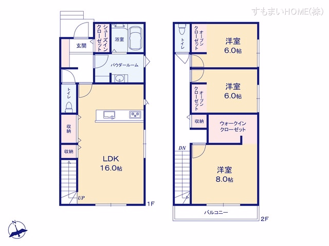 新築戸建て 安城市安城町道上 A棟 間取図