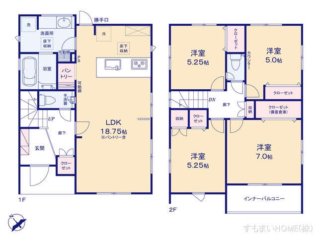 新築戸建て 豊田市花園町2期 1号棟 間取図