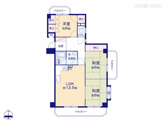真栄マンション浮島 間取図