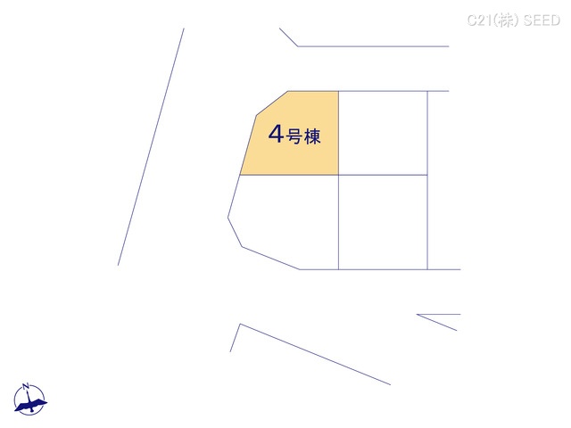 愛知県名古屋市昭和区折戸町３丁目の新築戸建て全体区画図 ※図面と異なる場合は現況を優先