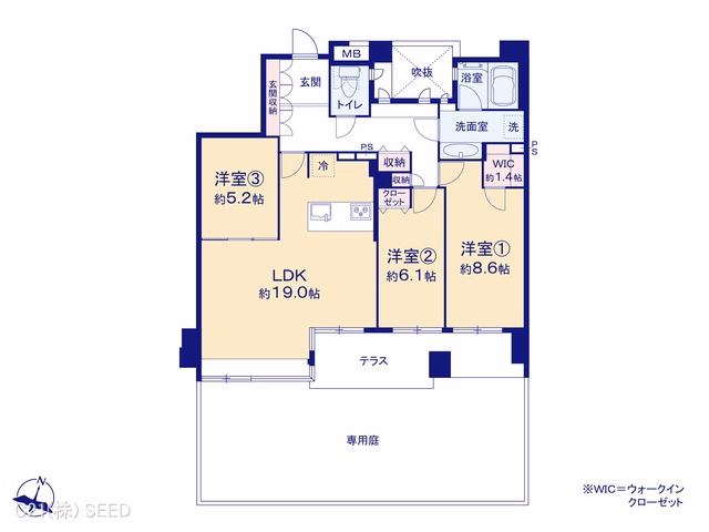 中古マンション 東山公園シティハウス 間取図