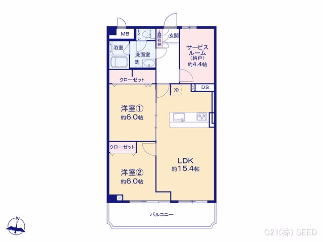 中古マンション コボリマンション堀田 間取図