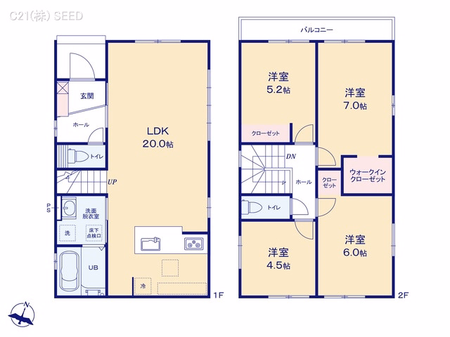 新築戸建て 名古屋市瑞穂区白砂町1期 間取図