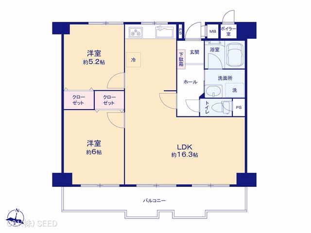 中古マンション 一光ハイツ千代田橋 間取図