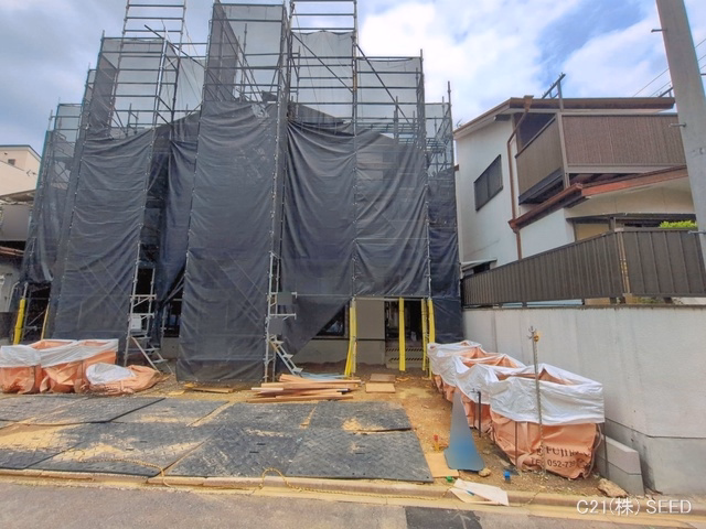愛知県名古屋市千種区下方町1丁目の新築戸建てシート写真 2026年7月7日撮影