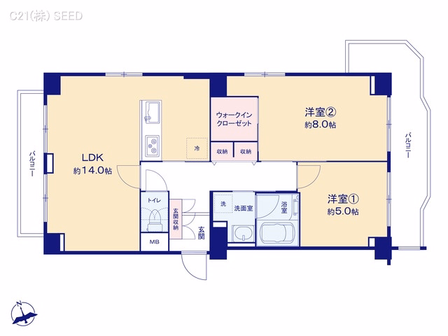 グリーンコーポ千代田 間取図
