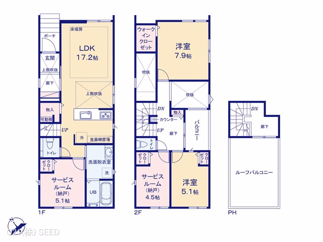 名古屋市昭和区川名町4丁目(戸建)01 間取図