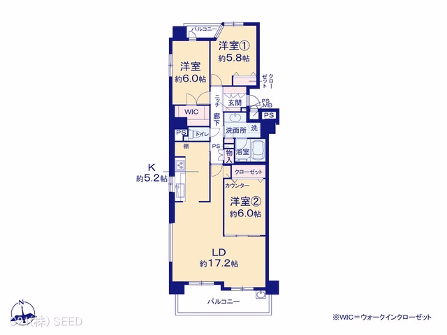 ローレルコート丸の内 間取図