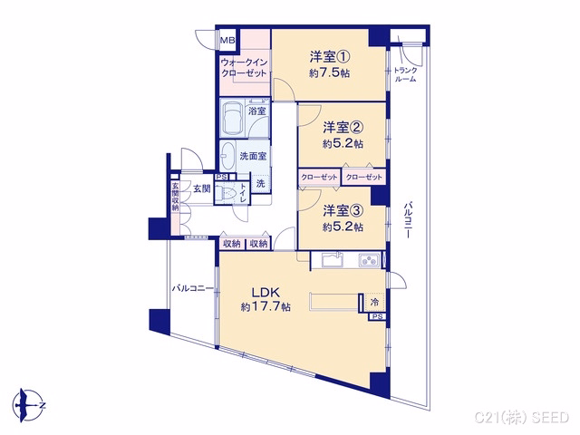 バンベール池下南 間取図