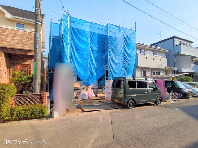 埼玉県越谷市東大沢３丁目の新築戸建てシート写真 2025年4月7日撮影