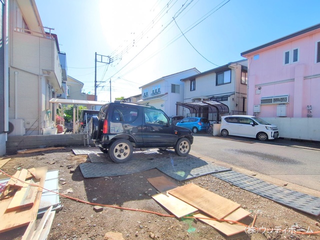 埼玉県越谷市東大沢３丁目の新築戸建て外構写真 2025年5月6日撮影