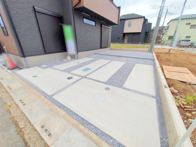 埼玉県越谷市弥栄町２丁目の新築戸建て完成写真 2025年10月6日撮影