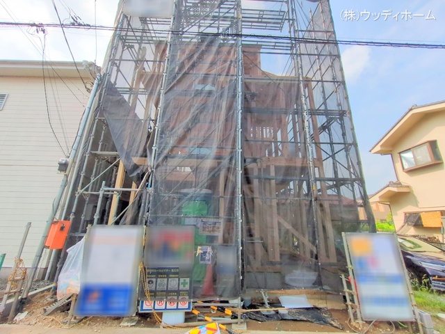埼玉県越谷市大字恩間の新築戸建て上棟写真 2025年7月7日撮影