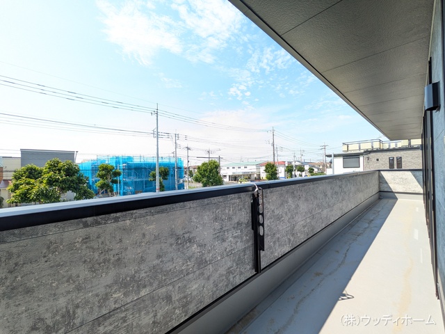 埼玉県越谷市花田4丁目の新築戸建てバルコニー写真 2025年6月29日撮影