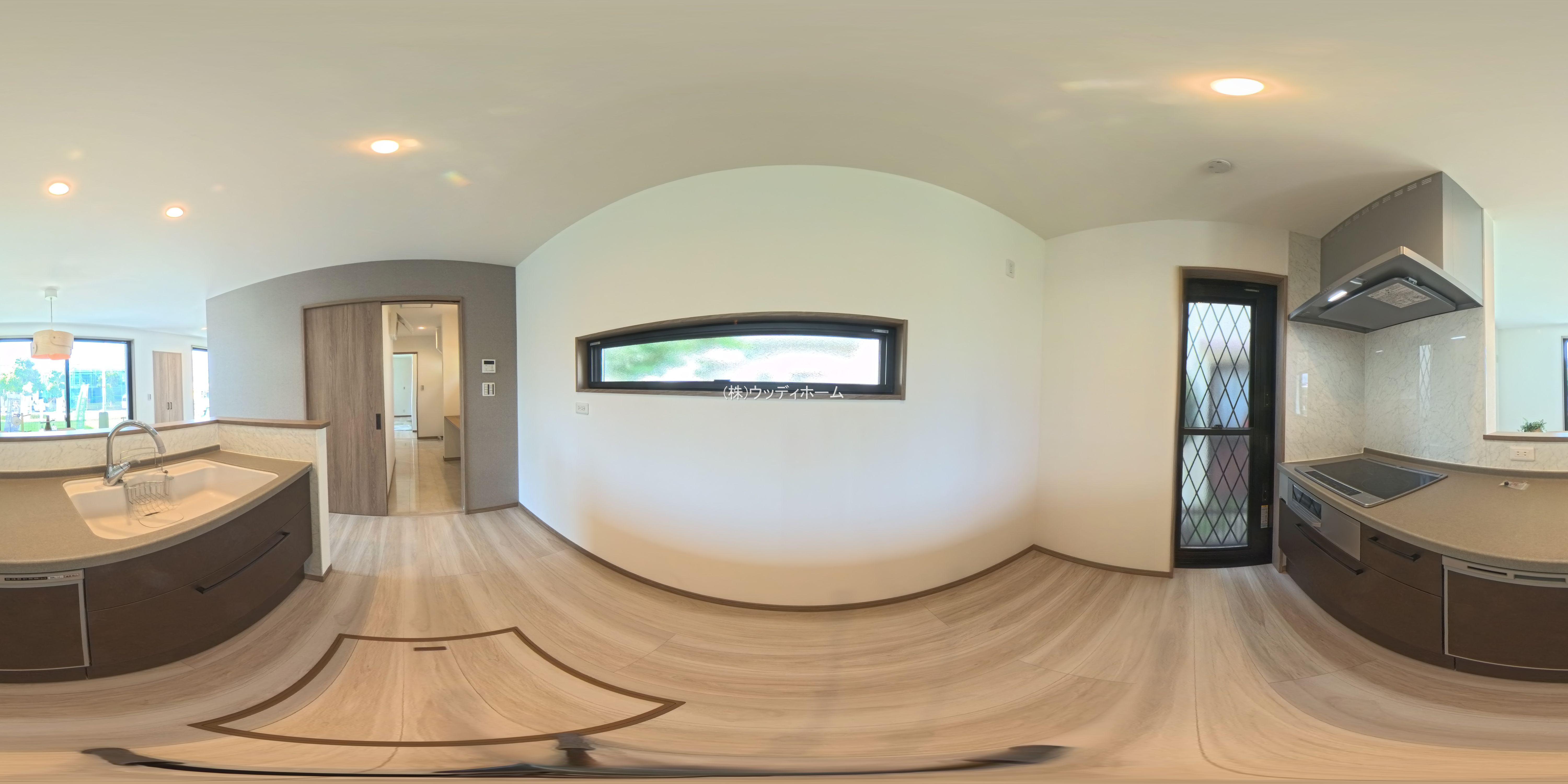 埼玉県越谷市花田４丁目の新築戸建てパノラマ（キッチン）写真 2025年6月29日撮影
