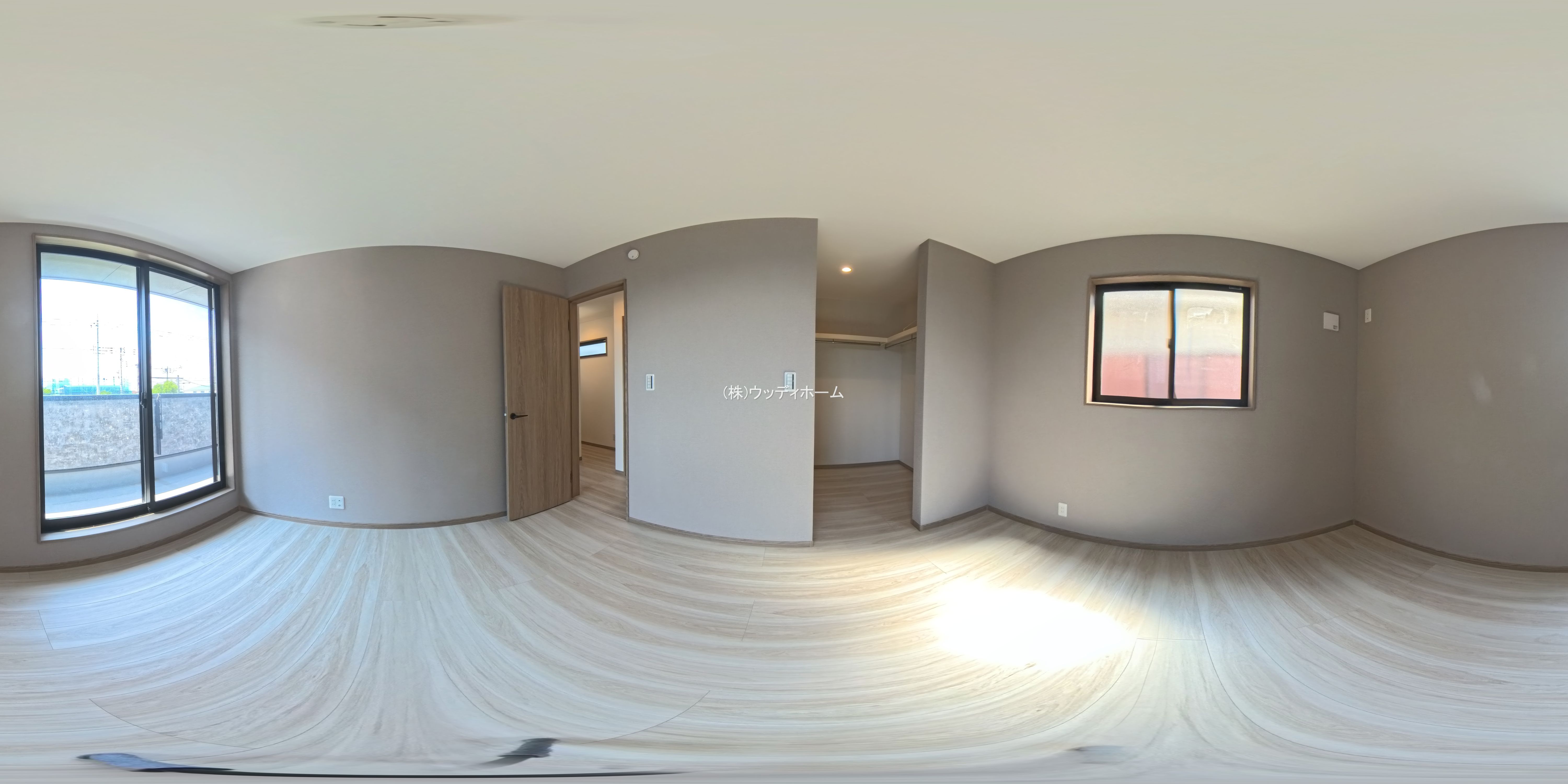 埼玉県越谷市花田４丁目の新築戸建てパノラマ（居室メイン）写真 2025年6月29日撮影