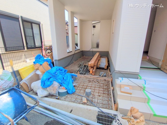 埼玉県越谷市大沢の新築戸建て外構写真 2025年8月20日撮影