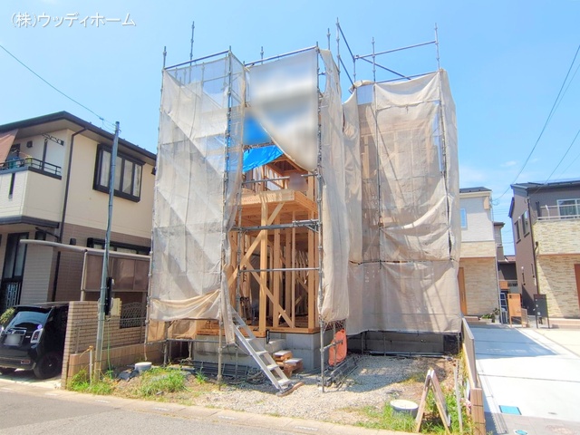 埼玉県越谷市東大沢2丁目の新築戸建て上棟写真 2025年8月4日撮影