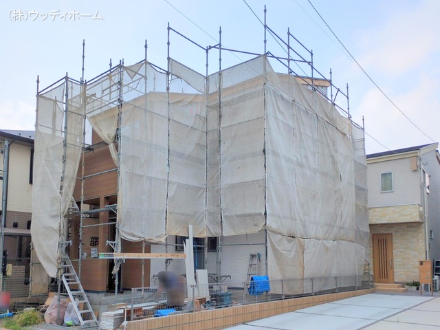 埼玉県越谷市東大沢2丁目の新築戸建てシート写真 2025年9月9日撮影