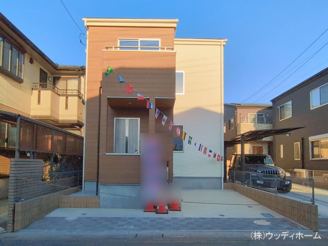 埼玉県越谷市東大沢2丁目の新築戸建て完成写真 2026年1月15日撮影