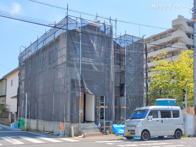 埼玉県越谷市平方南町の新築戸建てシート写真 2025年9月7日撮影