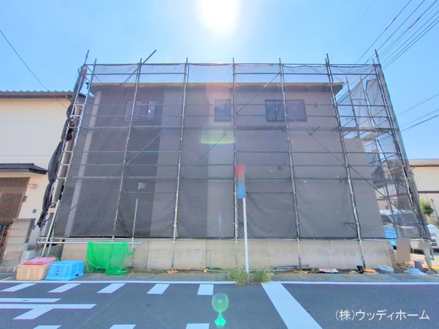 埼玉県越谷市平方南町の新築戸建てシート写真 2025年9月7日撮影