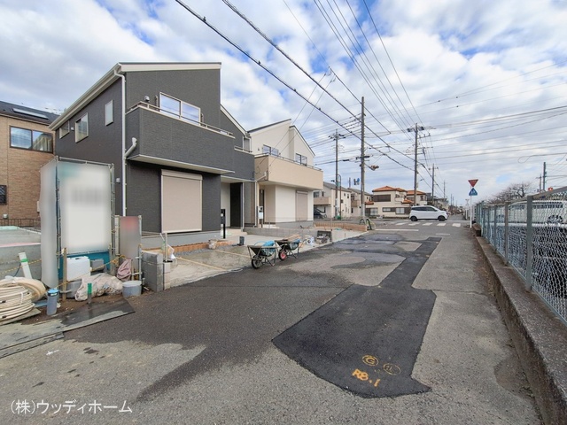 埼玉県越谷市大沢の新築戸建て外構写真 2026年2月12日撮影