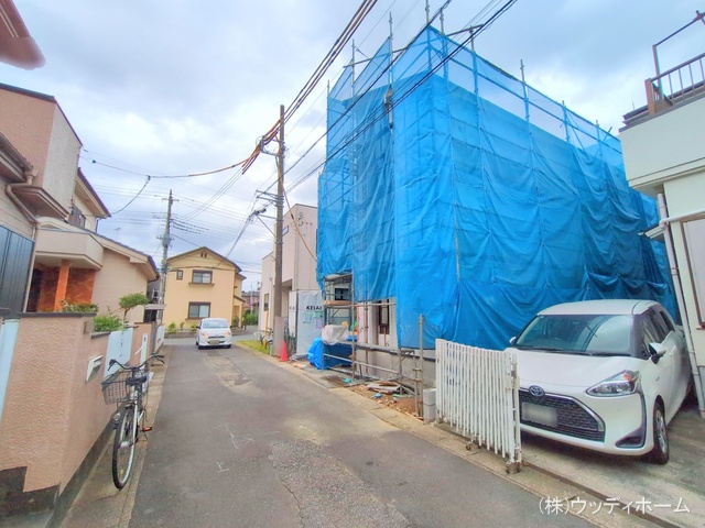 埼玉県越谷市赤山町2丁目の新築戸建てシート写真 2025年10月13日撮影