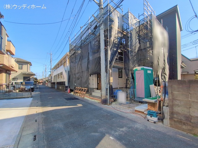 埼玉県越谷市東越谷6丁目の新築戸建てシート写真 2026年1月7日撮影