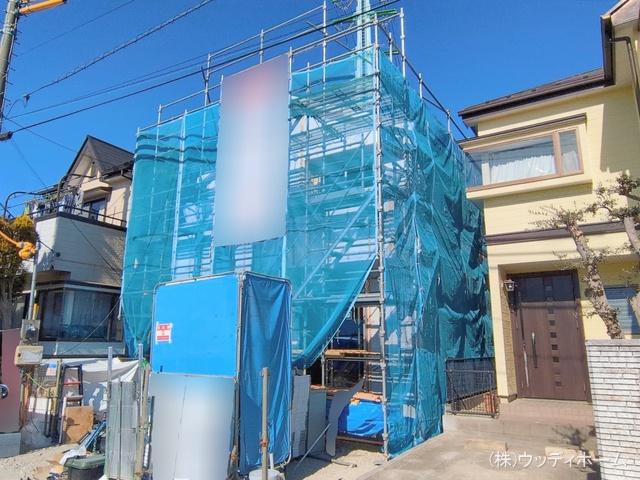 埼玉県越谷市大字大泊の新築戸建てシート写真 2026年2月3日撮影