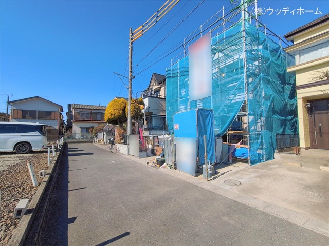 埼玉県越谷市大字大泊の新築戸建てシート写真 2026年2月3日撮影