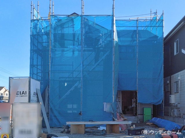 埼玉県越谷市千間台西6丁目の新築戸建てシート写真 2026年1月13日撮影