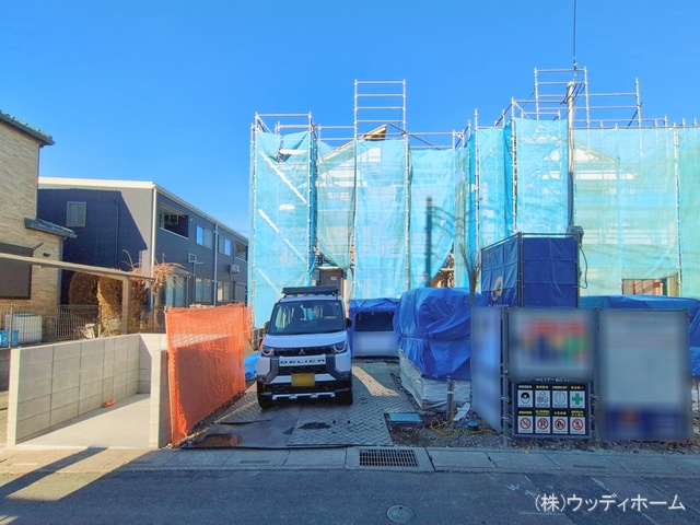埼玉県越谷市宮本町３丁目の新築戸建て上棟写真 2026年1月5日撮影