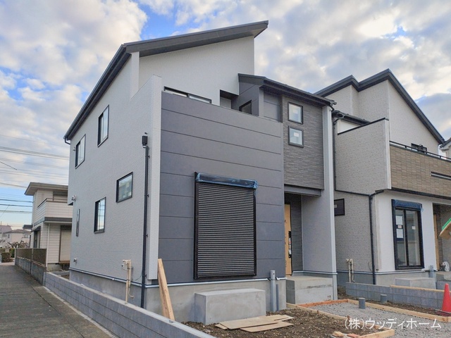 埼玉県越谷市宮本町3丁目の新築戸建て外構写真 2026年2月12日撮影