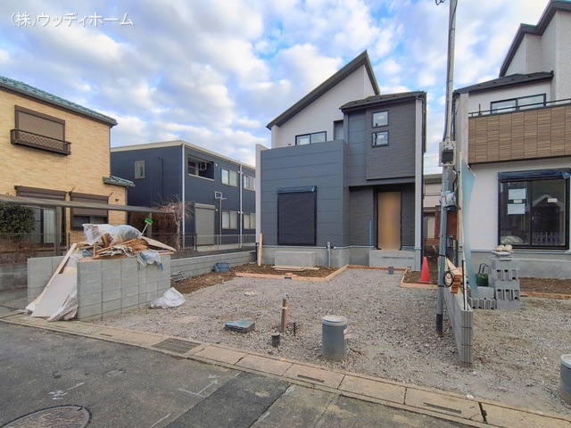 埼玉県越谷市宮本町3丁目の新築戸建て外構写真 2026年2月12日撮影