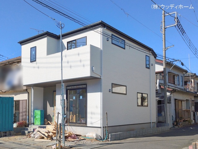 埼玉県越谷市大字南荻島の新築戸建て外構写真 2026年2月18日撮影