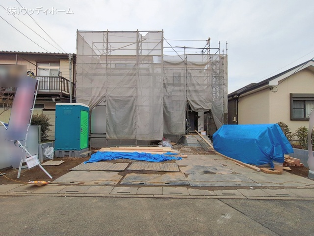 埼玉県越谷市弥栄町３丁目の新築戸建てシート写真 2026年2月9日撮影