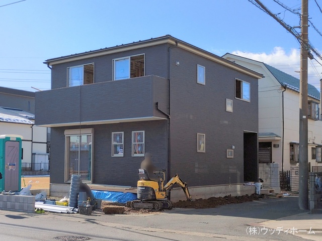 埼玉県越谷市宮本町4丁目の新築戸建て外構写真 2026年2月8日撮影